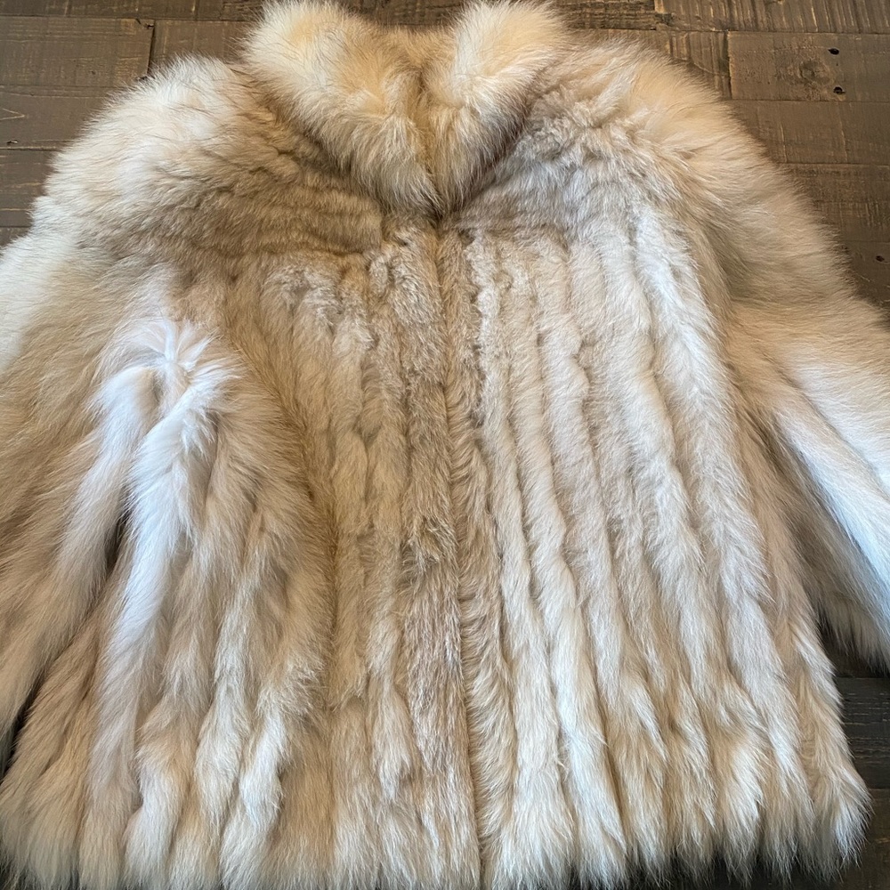Real Blue Fox Fur Coat